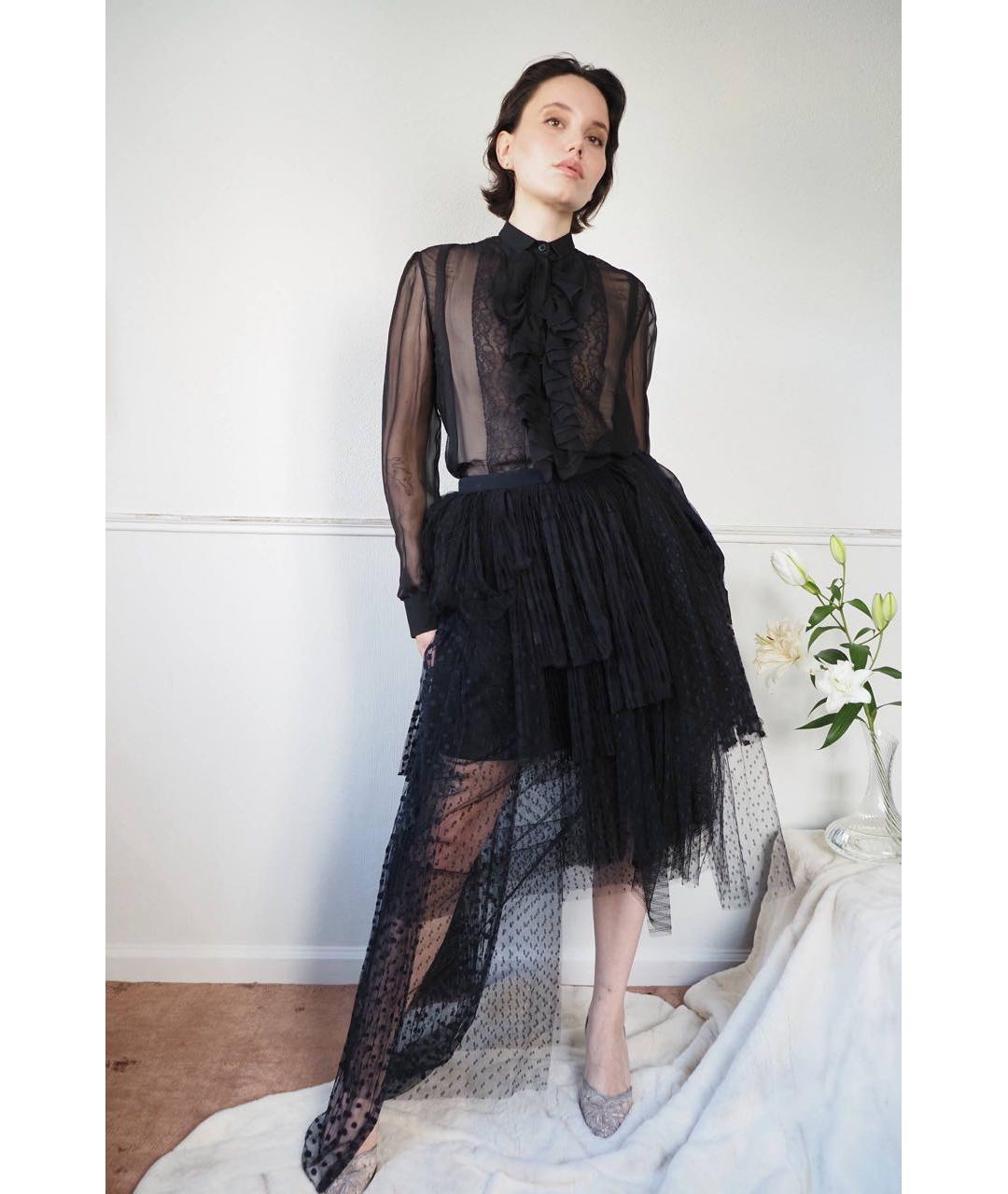 DOLCE&GABBANA Черная шелковая блузы, фото 7