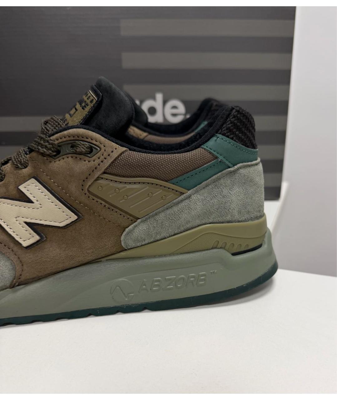 NEW BALANCE Зеленые высокие кроссовки / кеды, фото 2