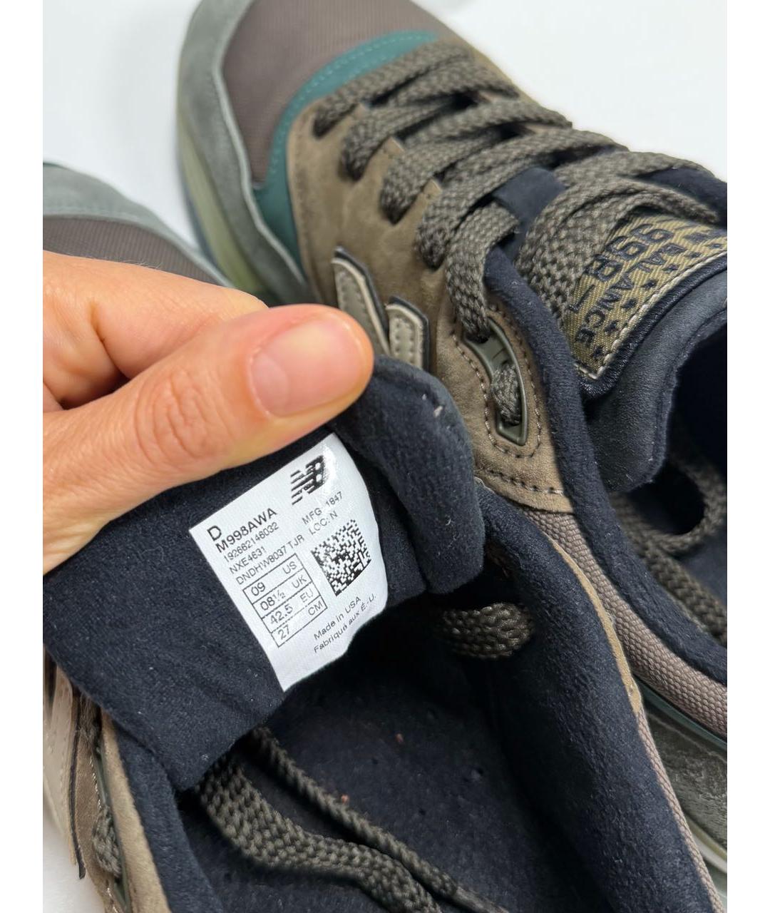 NEW BALANCE Зеленые высокие кроссовки / кеды, фото 4