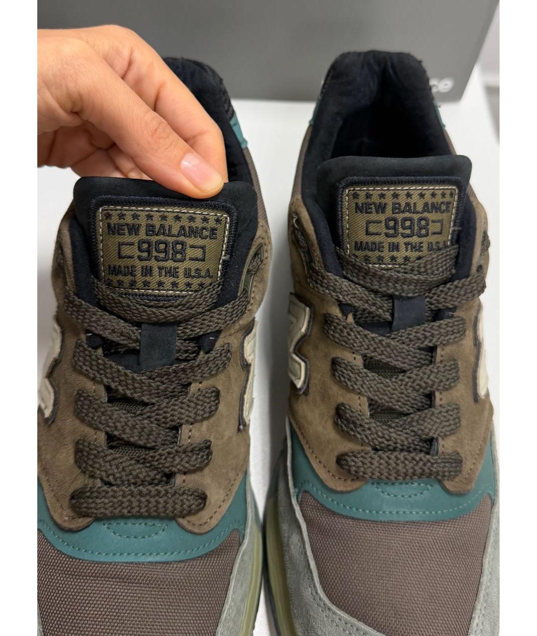 NEW BALANCE Зеленые высокие кроссовки / кеды, фото 5