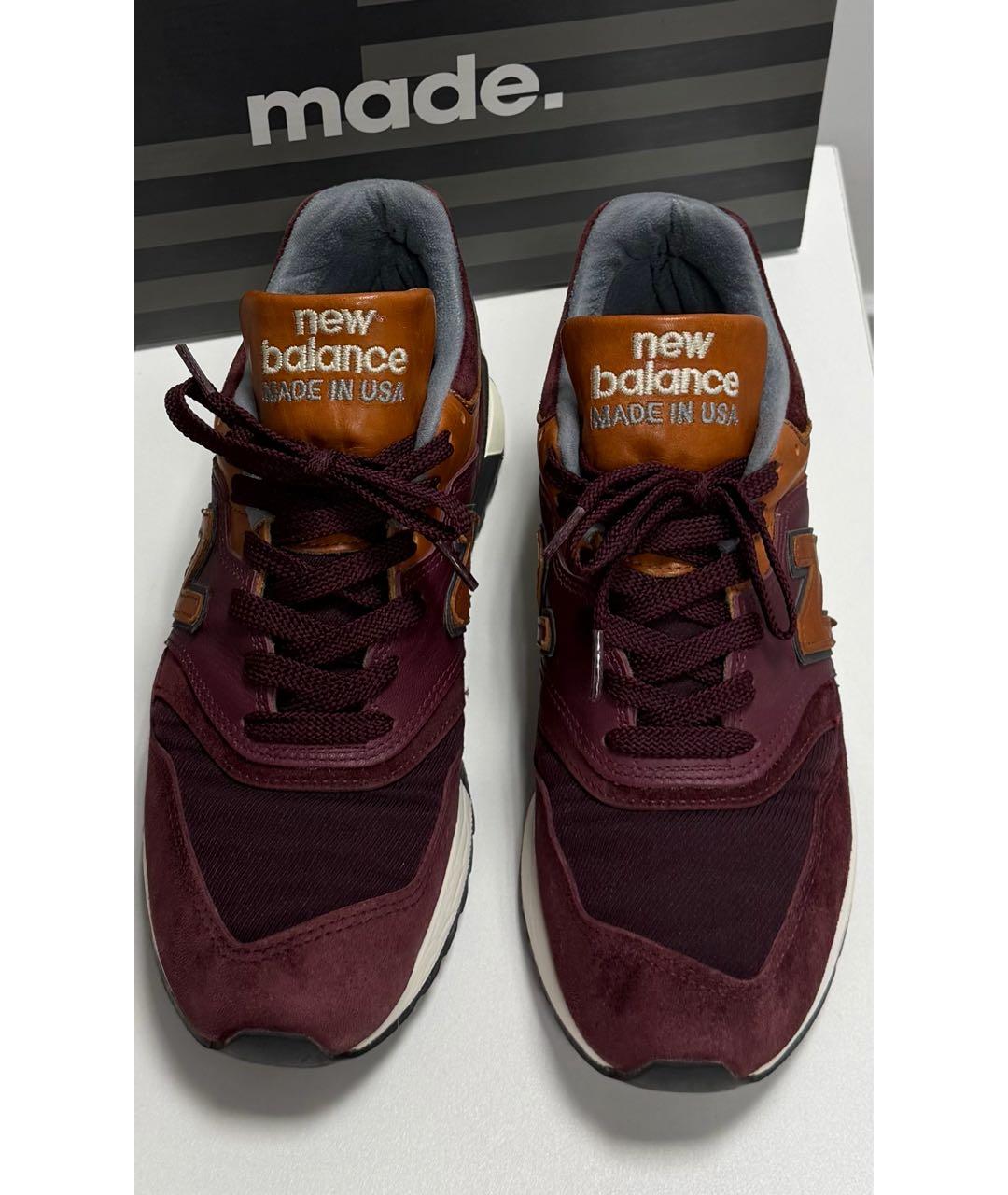 NEW BALANCE Бордовые высокие кроссовки / кеды, фото 3