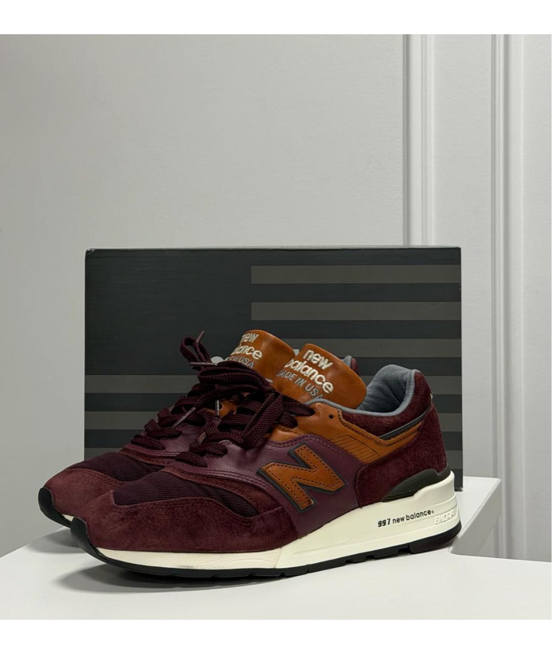 NEW BALANCE Бордовые высокие кроссовки / кеды, фото 2