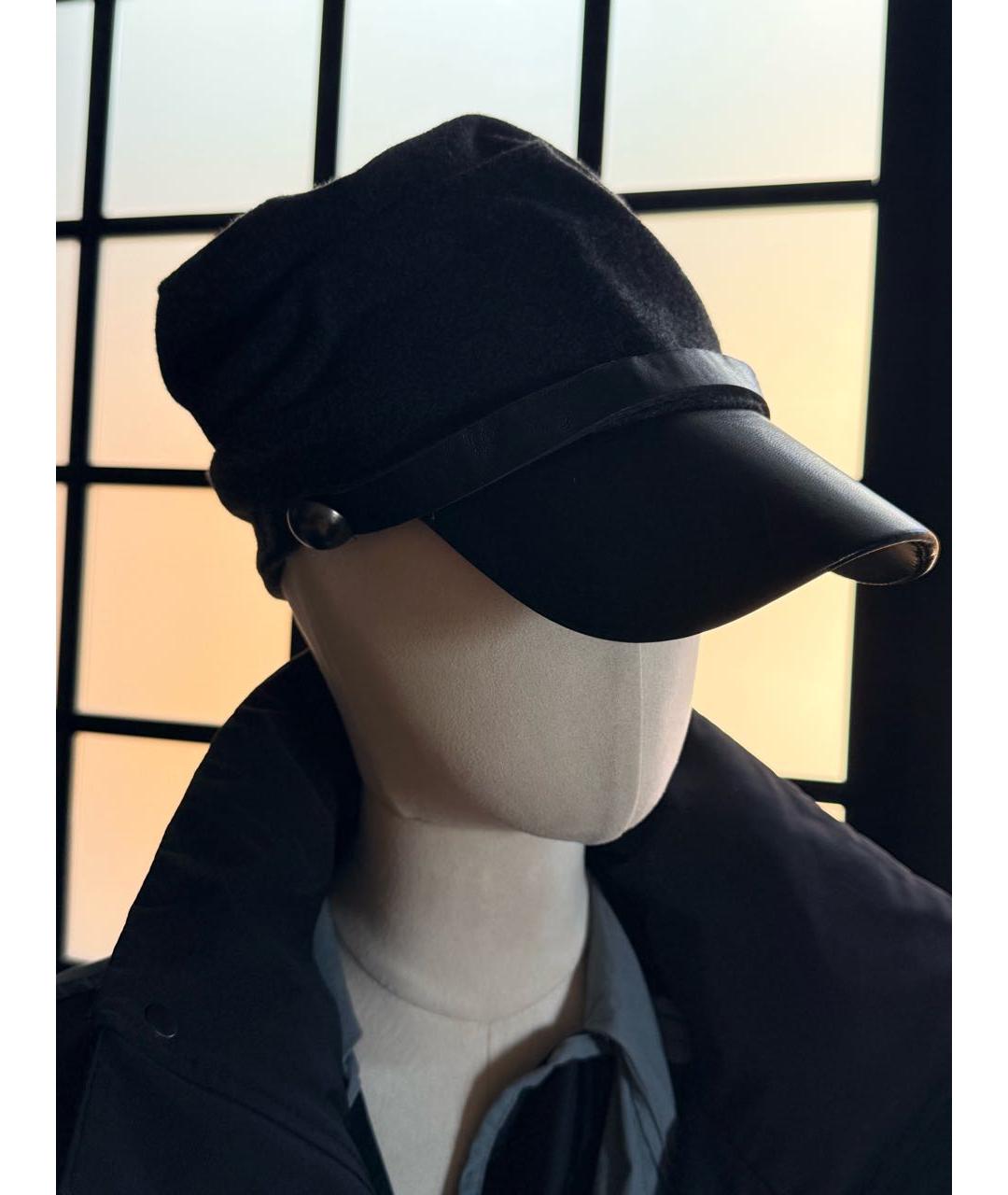 EMPORIO ARMANI Антрацитовая шерстяная кепка, фото 2