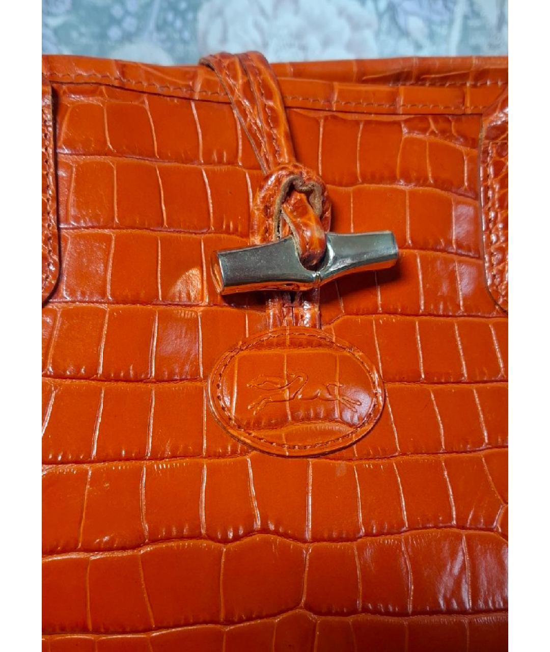 LONGCHAMP Коричневая кожаная сумка тоут, фото 7