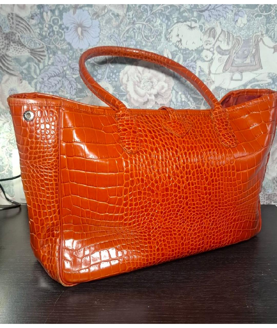 LONGCHAMP Коричневая кожаная сумка тоут, фото 3