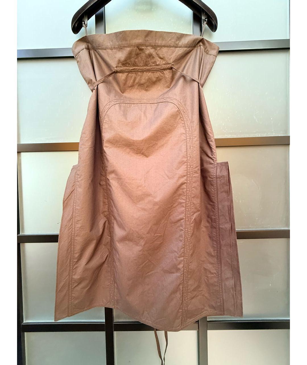 GUCCI Коричневая хлопковая юбка миди, фото 2