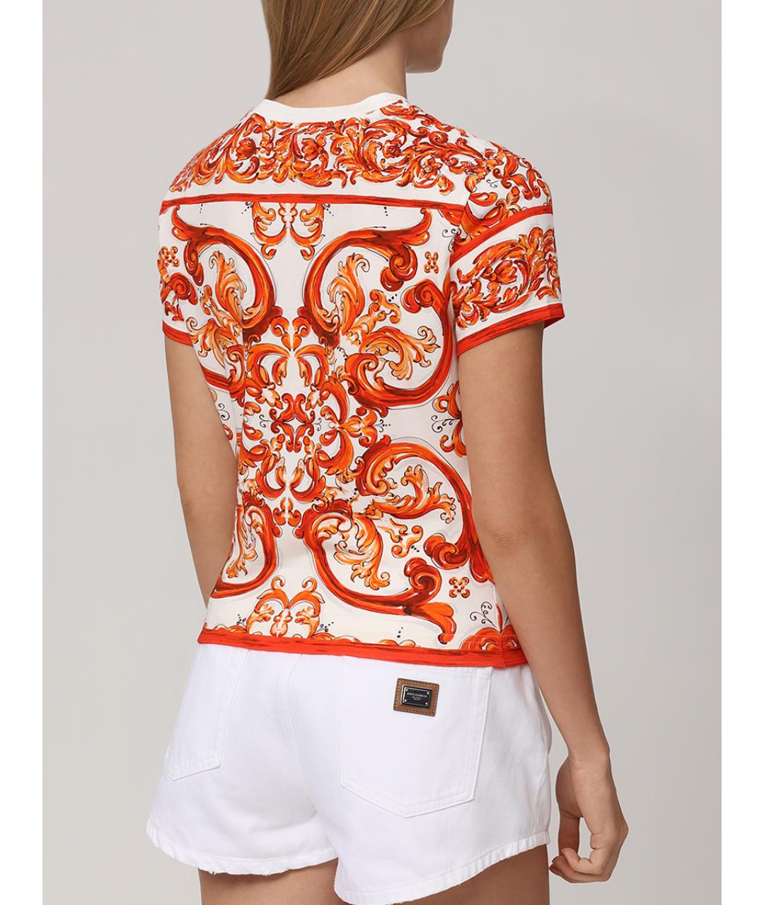 DOLCE&GABBANA Оранжевая футболка, фото 3