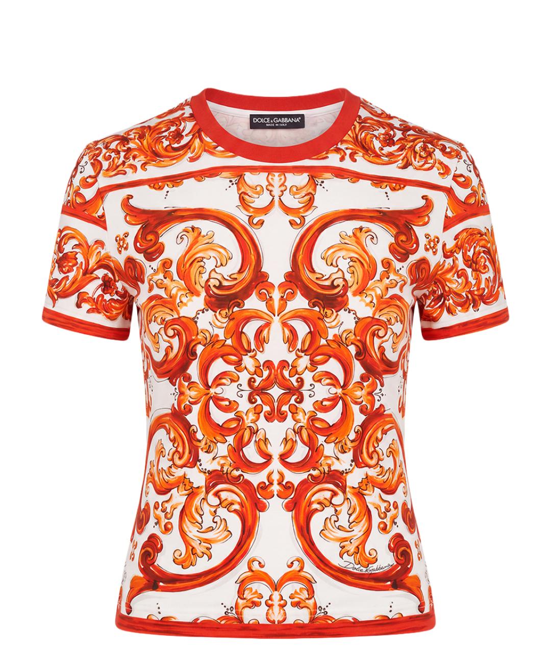 DOLCE&GABBANA Оранжевая футболка, фото 1