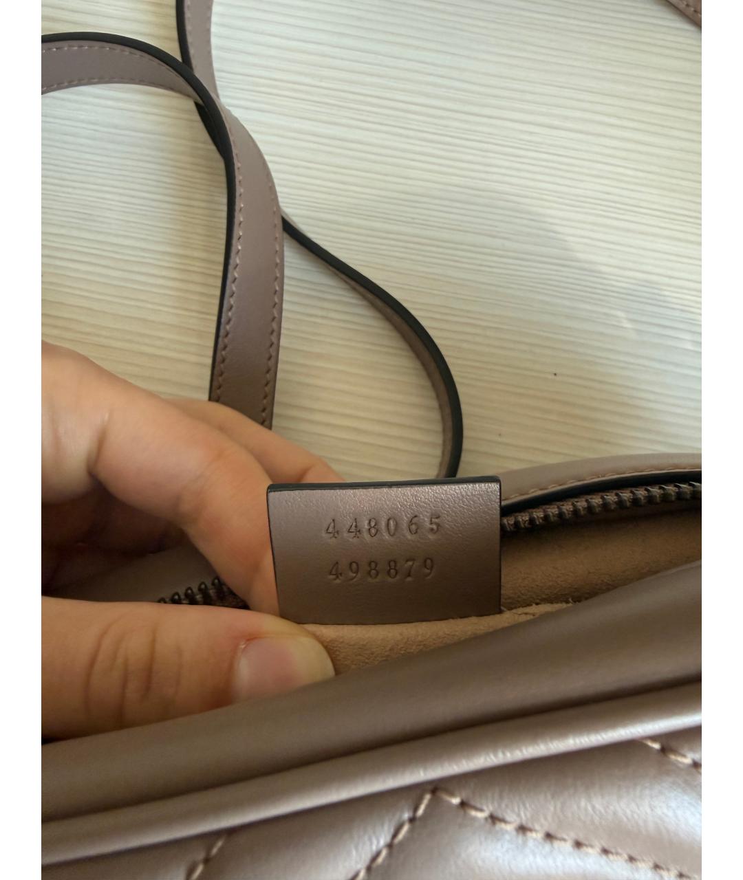 GUCCI Бежевая кожаная сумка через плечо, фото 8