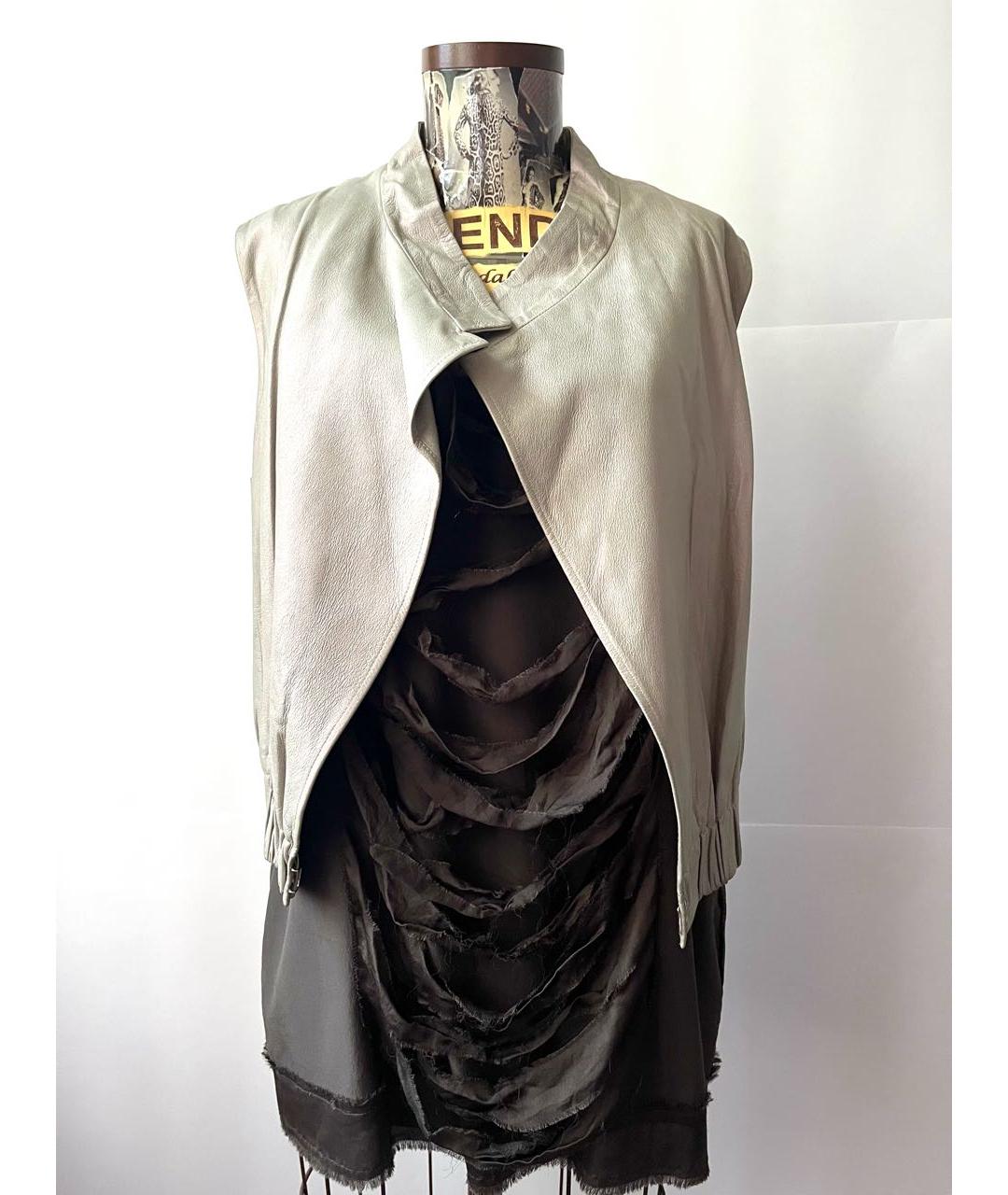 SAINT LAURENT Кожаный жилет, фото 9