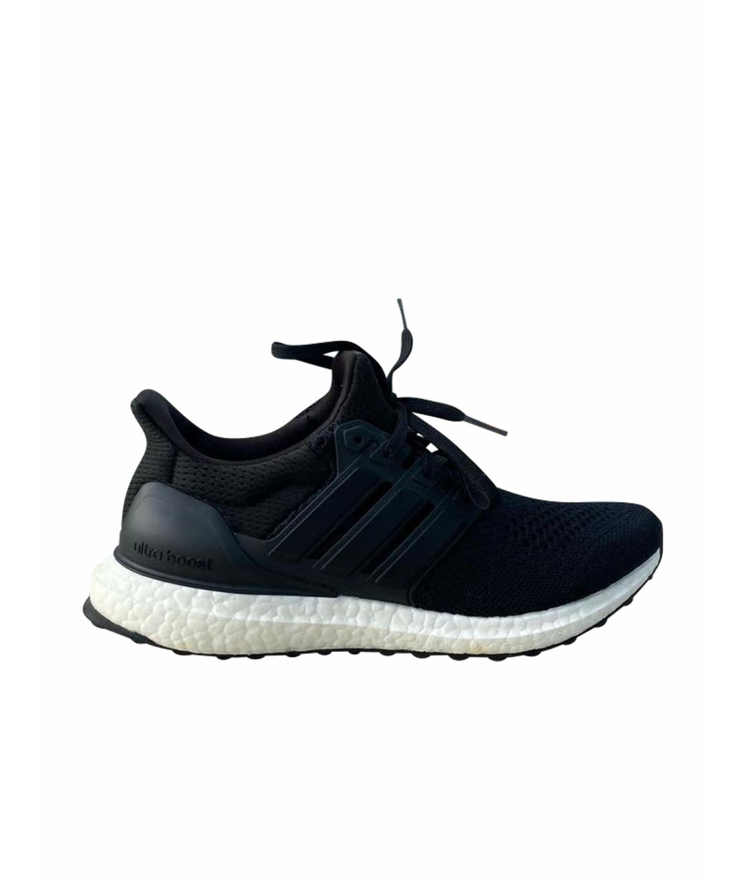 ADIDAS Черные текстильные кроссовки, фото 1