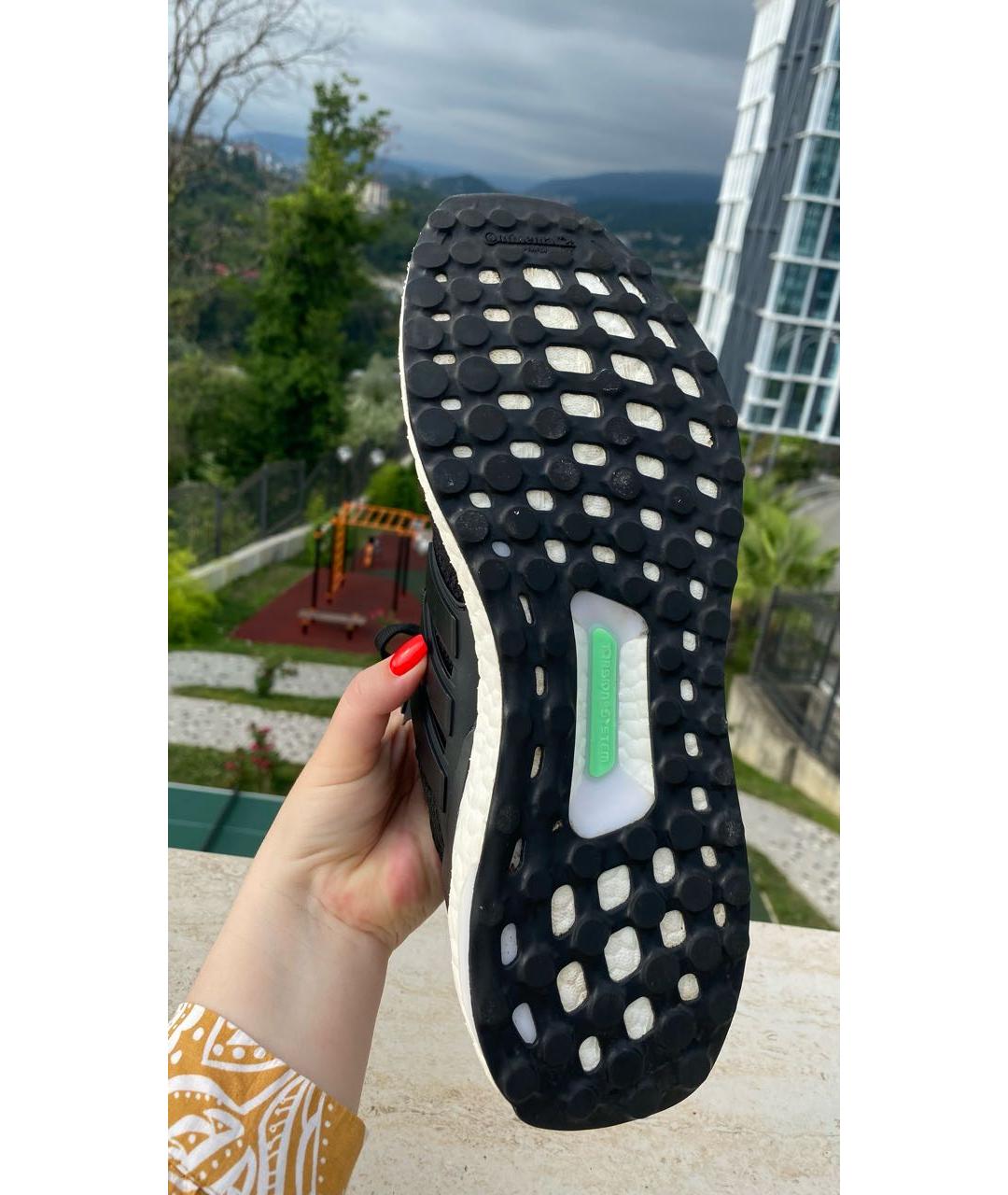 ADIDAS Черные текстильные кроссовки, фото 6