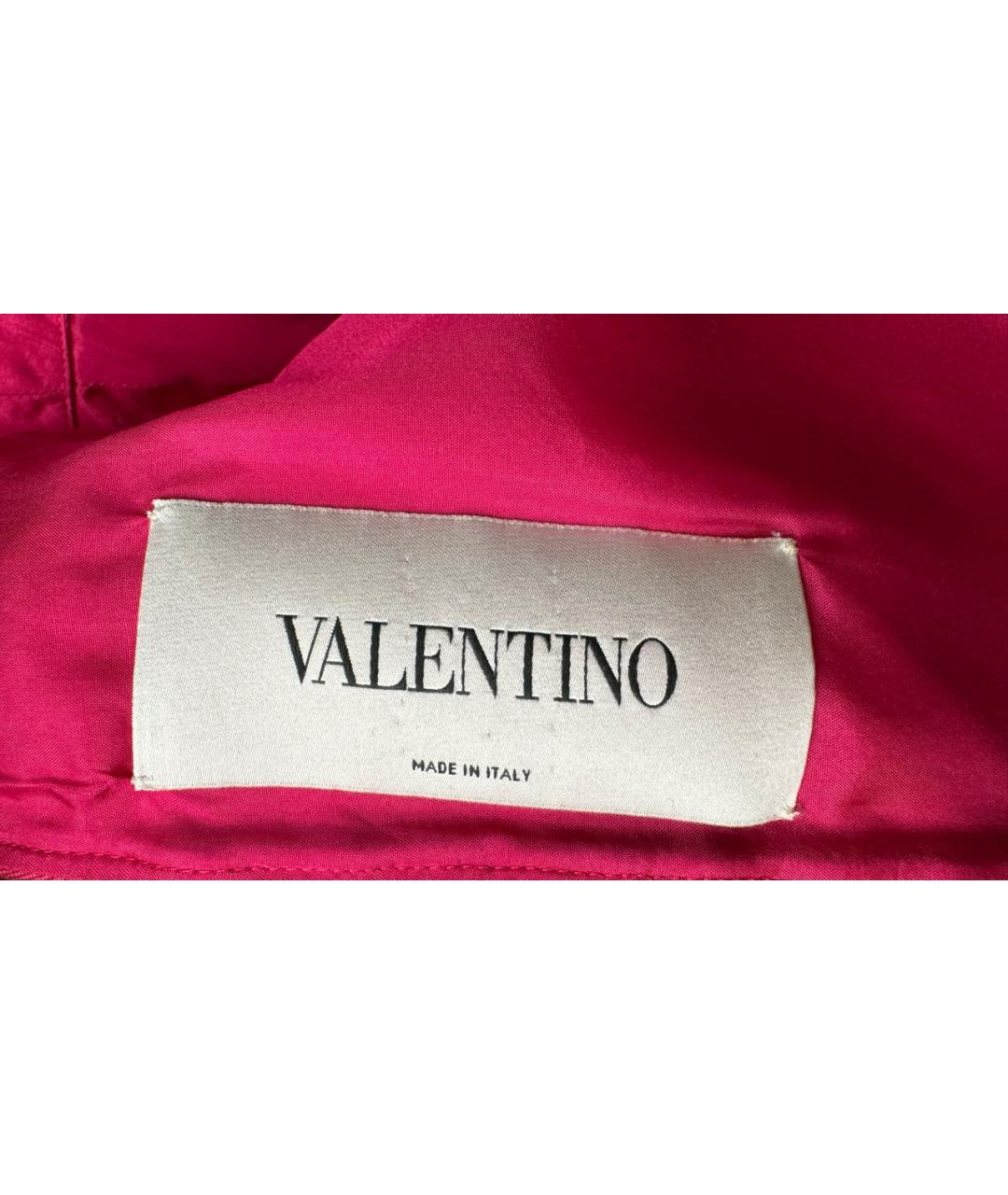 VALENTINO Фуксия шелковое повседневное платье, фото 3