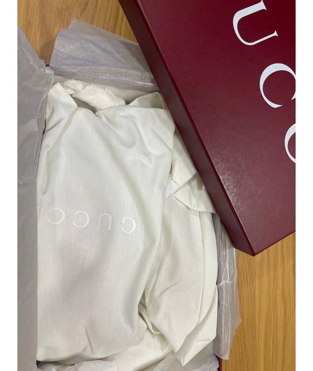 GUCCI Бежевые кожаные кеды, фото 5