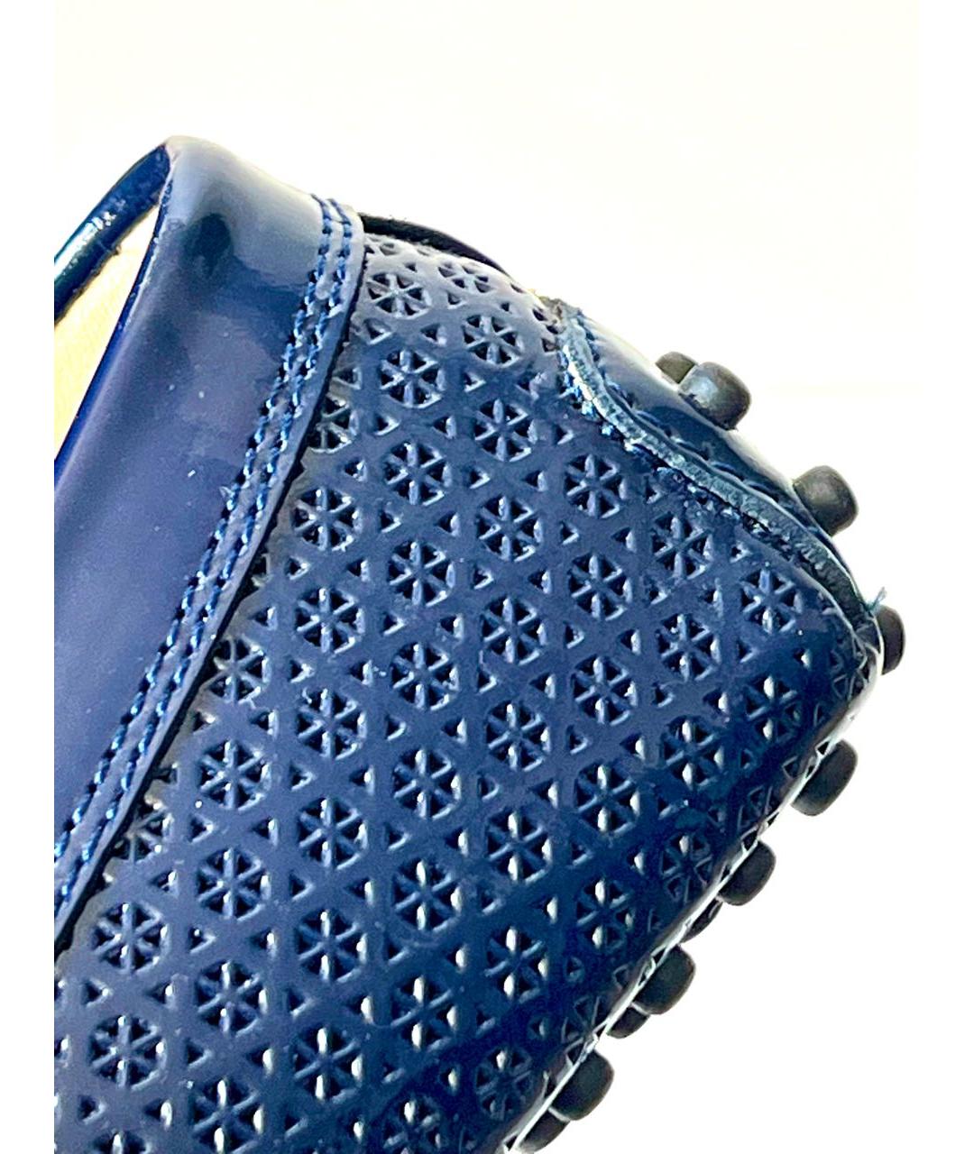 TOD'S Темно-синие кожаные мокасины, фото 8