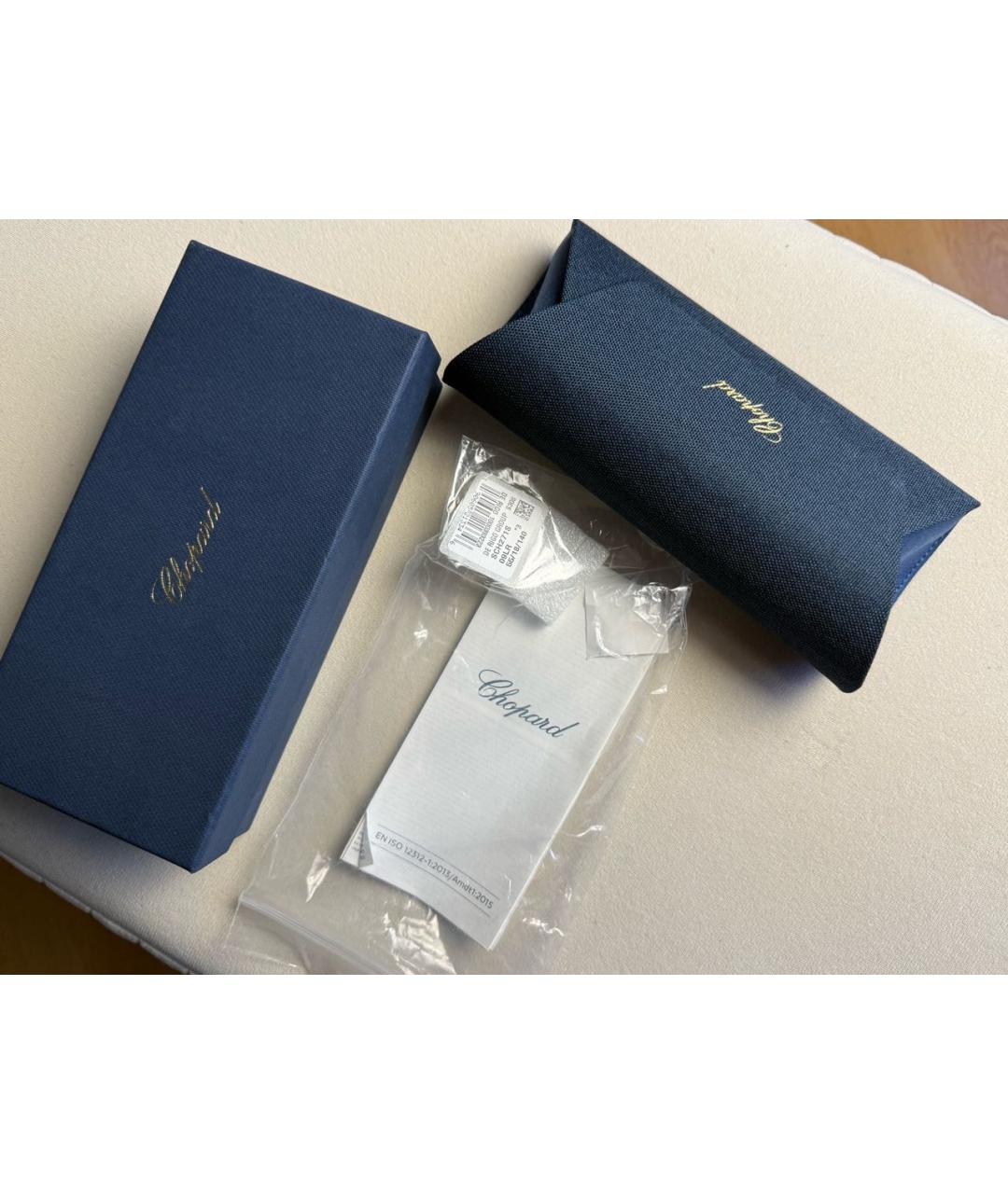 CHOPARD Темно-синие металлические солнцезащитные очки, фото 4