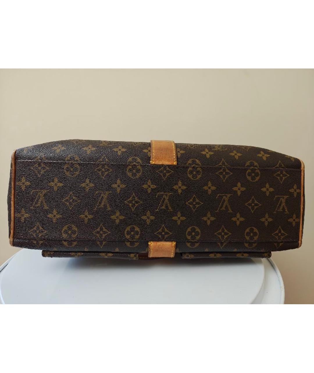 LOUIS VUITTON Коричневая сумка с короткими ручками из канвы, фото 7