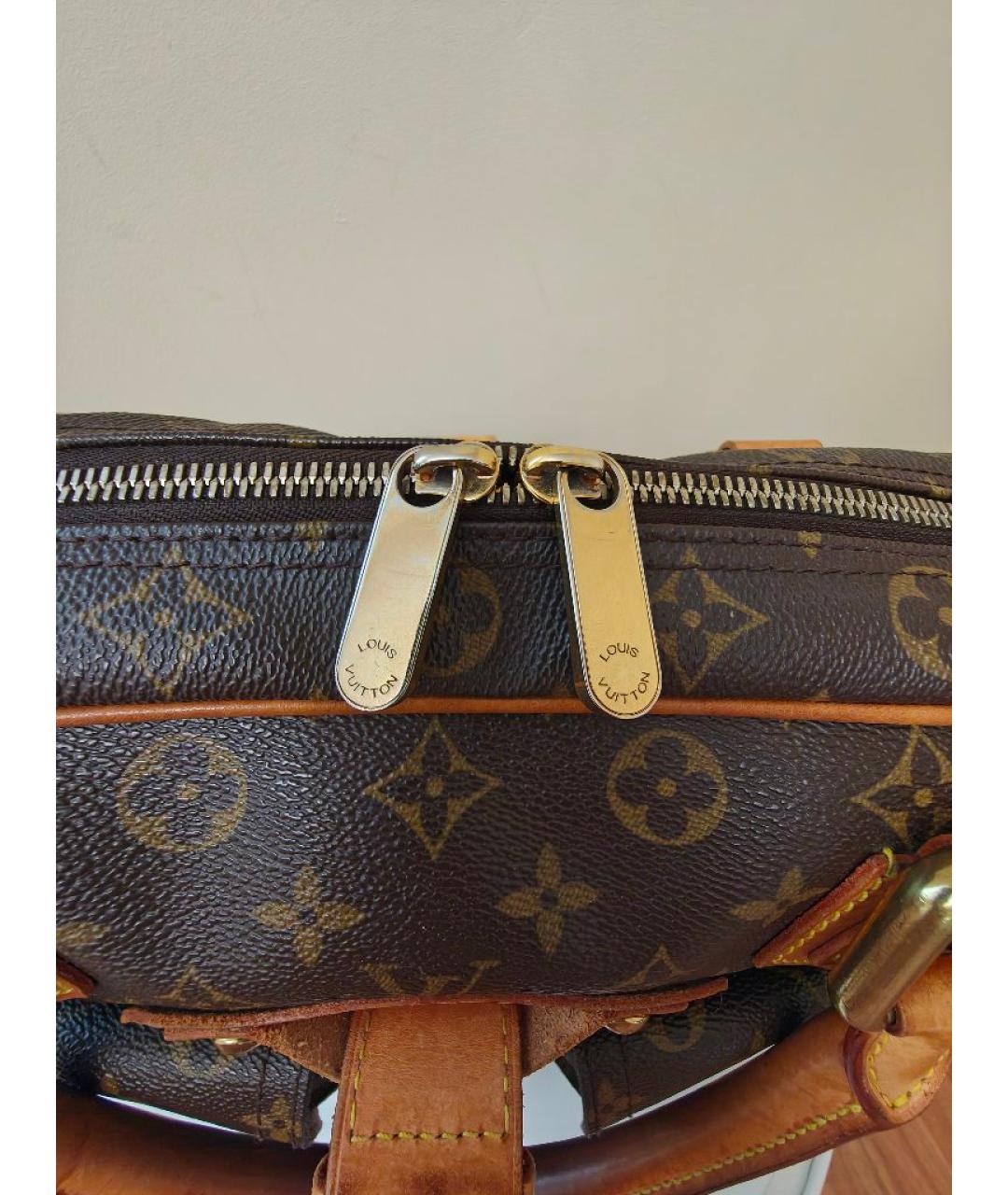 LOUIS VUITTON Коричневая сумка с короткими ручками из канвы, фото 6