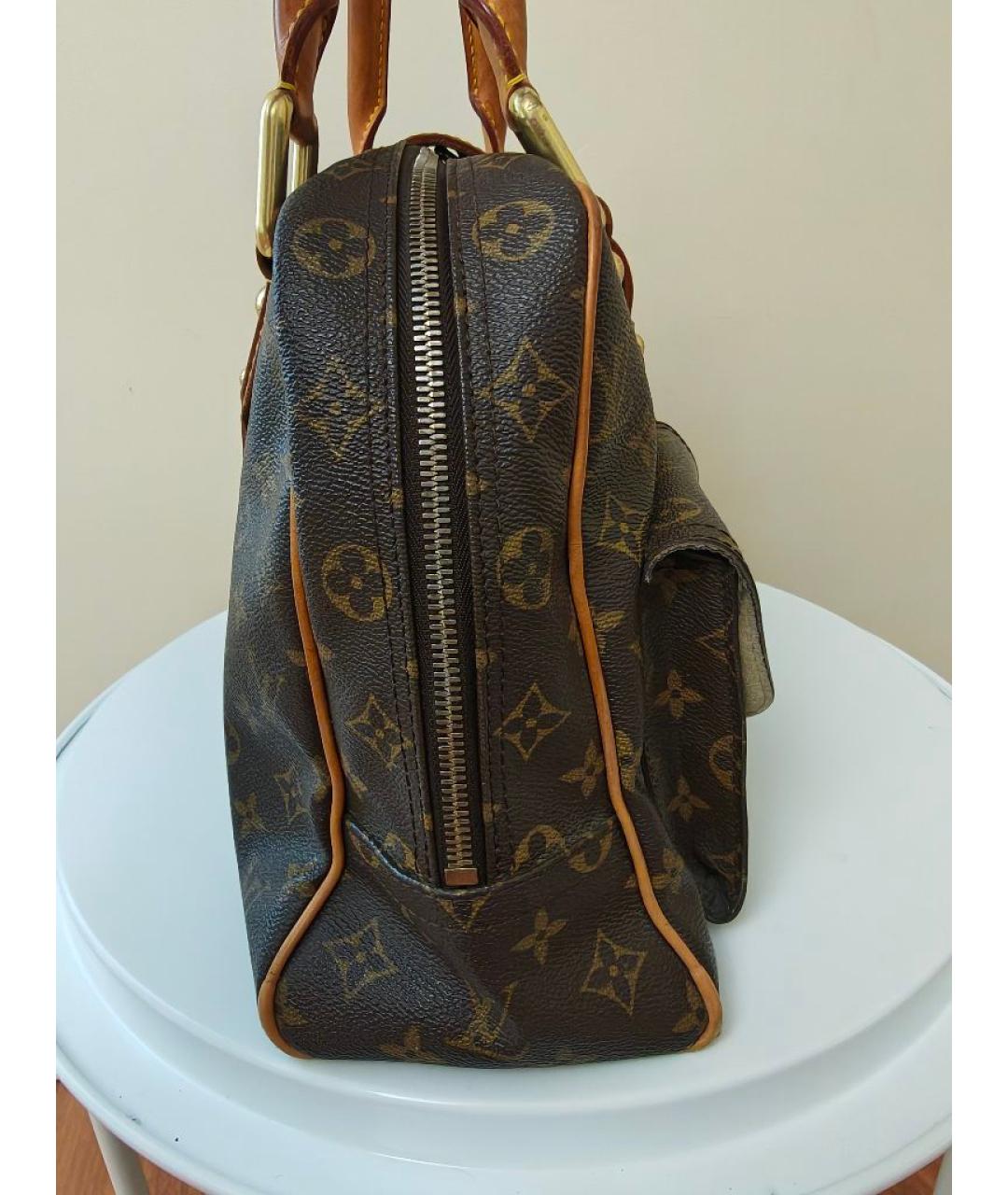 LOUIS VUITTON Коричневая сумка с короткими ручками из канвы, фото 2