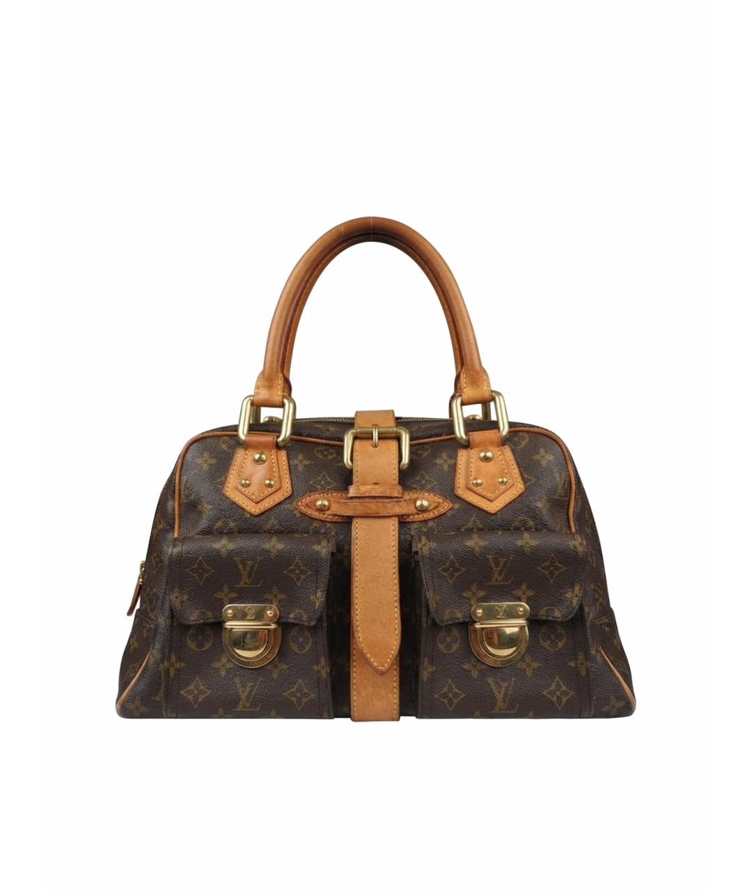 LOUIS VUITTON Коричневая сумка с короткими ручками из канвы, фото 1
