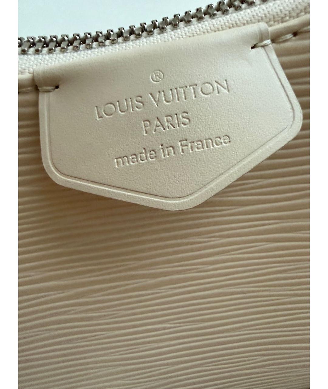 LOUIS VUITTON Бежевая кожаная сумка через плечо, фото 4