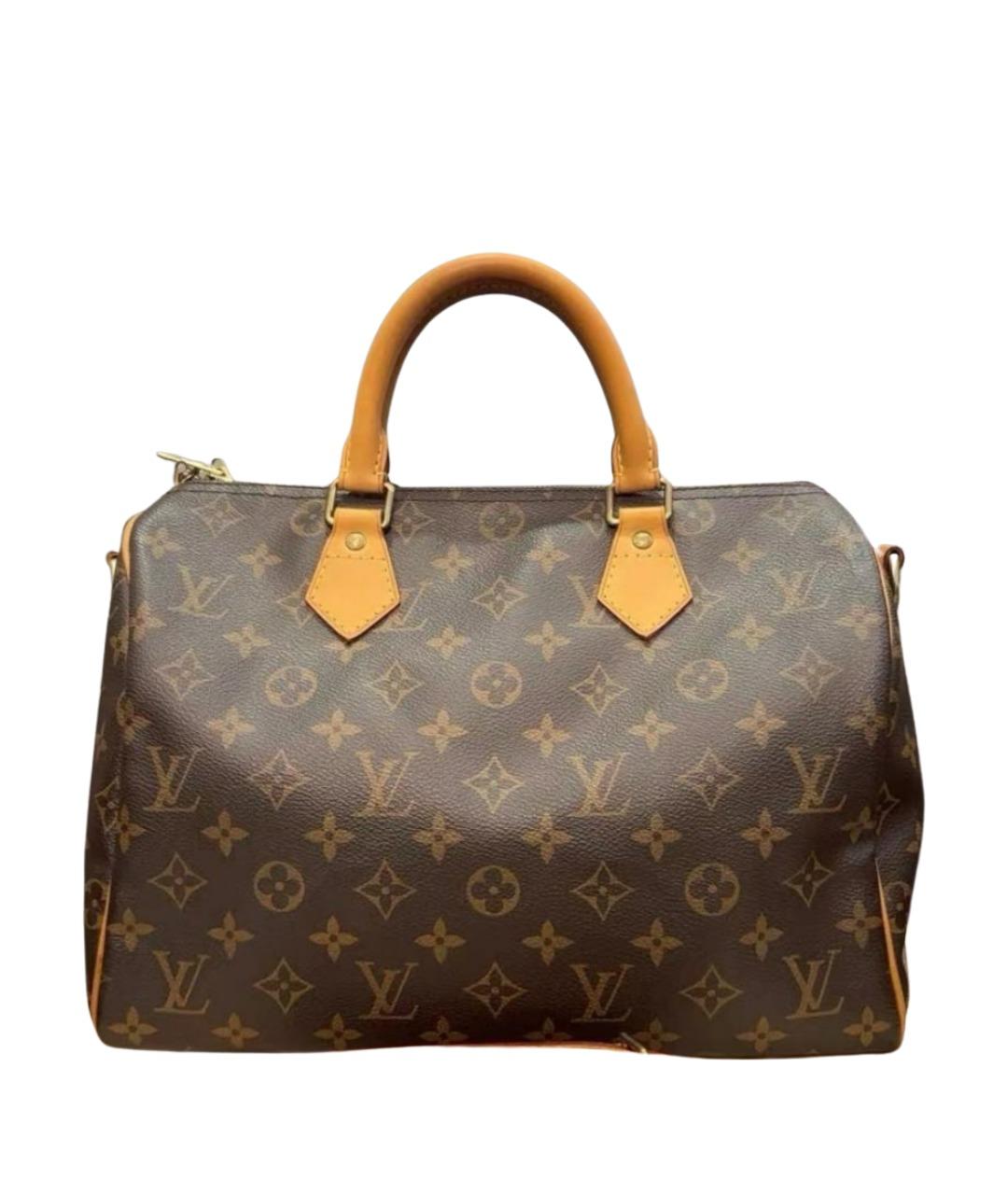 LOUIS VUITTON Коричневая сумка с короткими ручками из канвы, фото 1