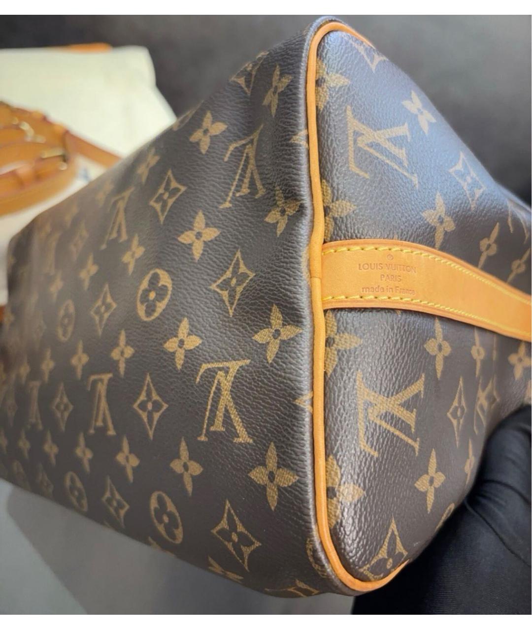LOUIS VUITTON Коричневая сумка с короткими ручками из канвы, фото 8