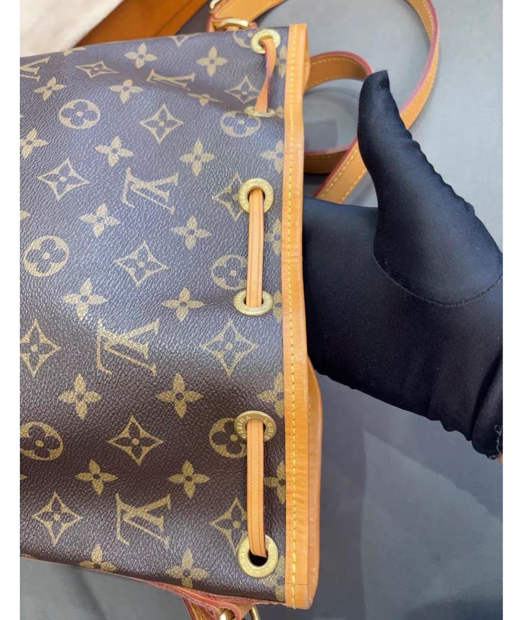 LOUIS VUITTON Коричневая сумка через плечо из канвы, фото 5