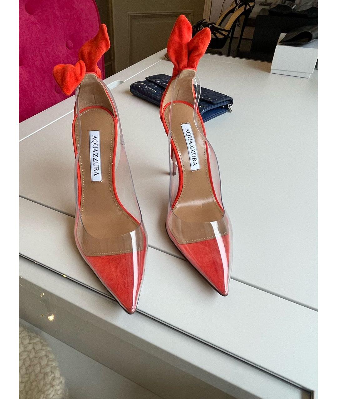 AQUAZZURA Красные резиновые туфли, фото 2