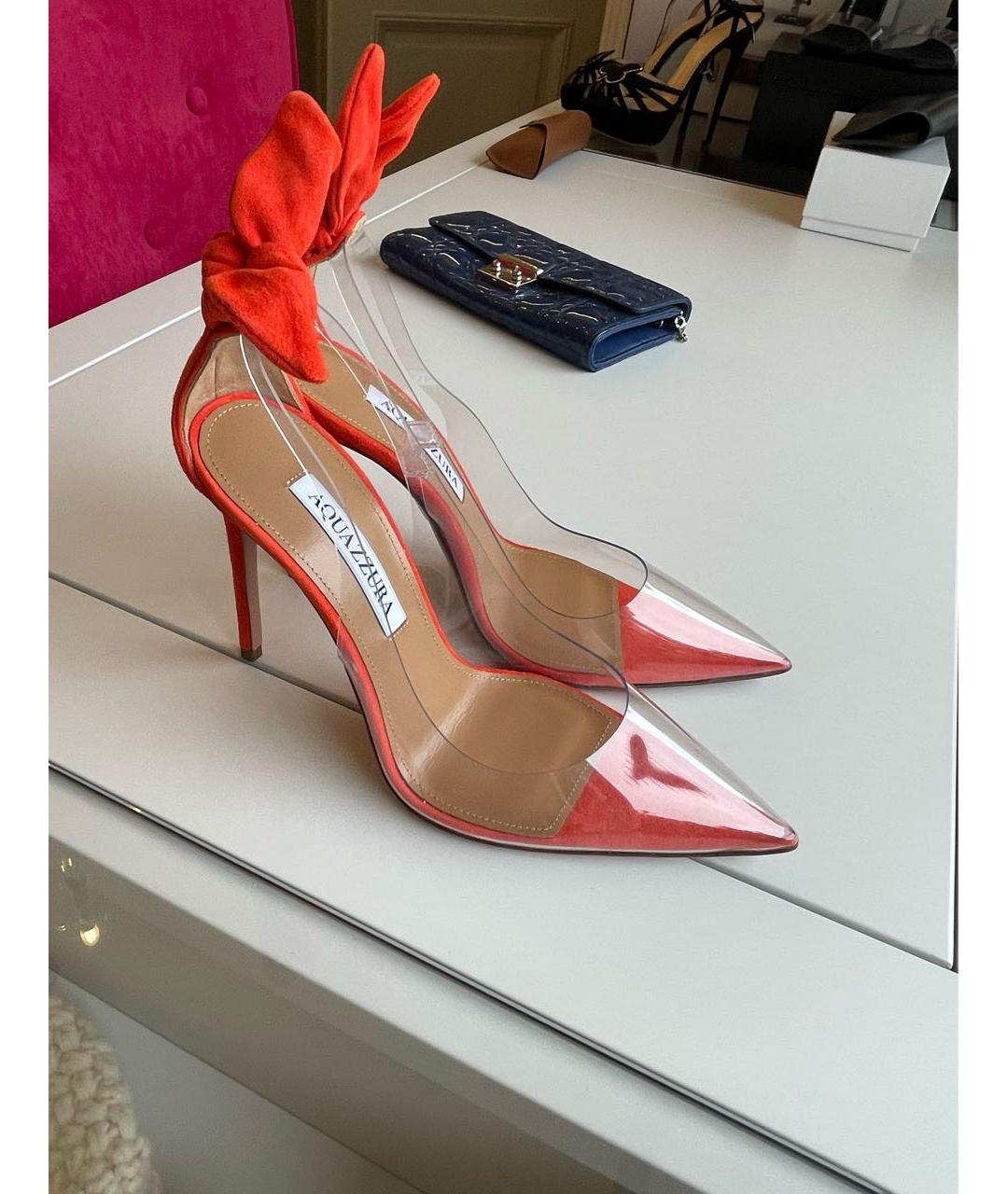 AQUAZZURA Красные резиновые туфли, фото 6