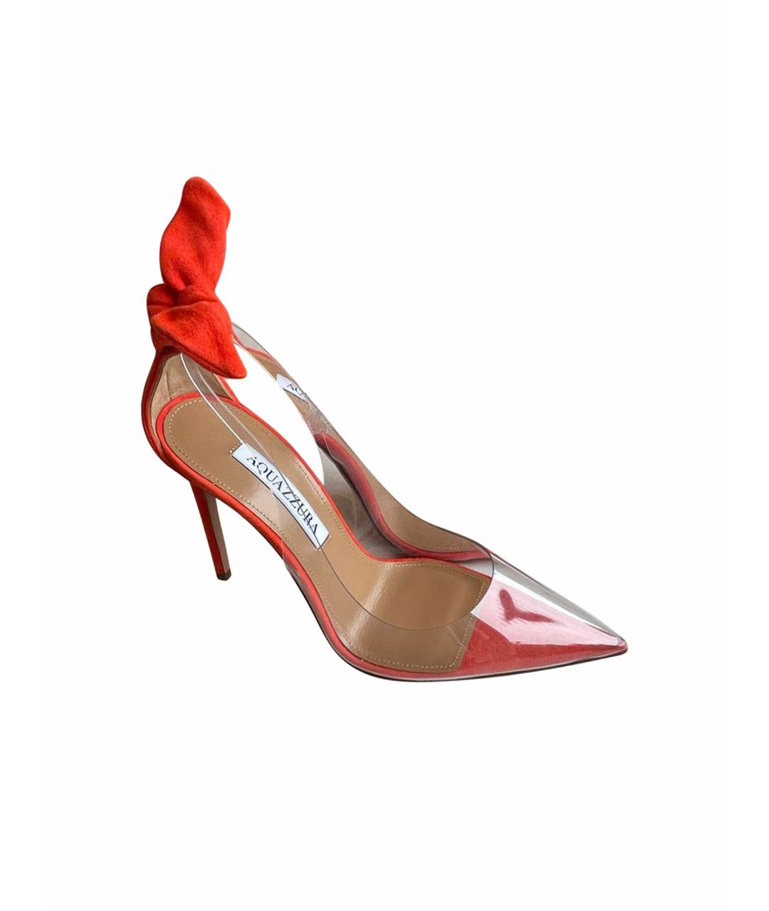AQUAZZURA Красные резиновые туфли, фото 1
