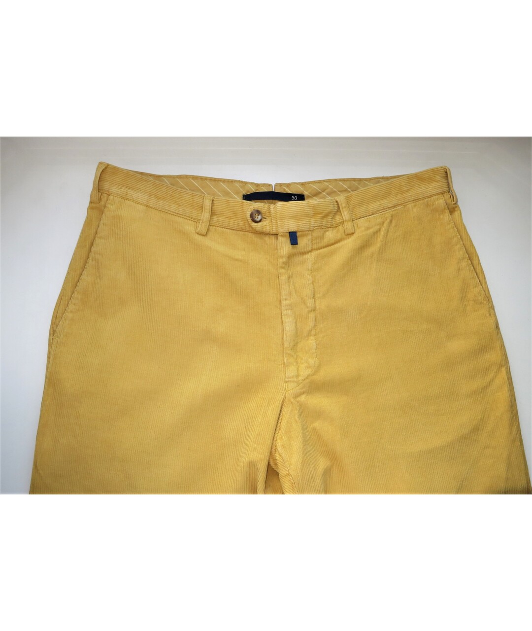 BORSALINO Желтые хлопковые повседневные брюки, фото 4