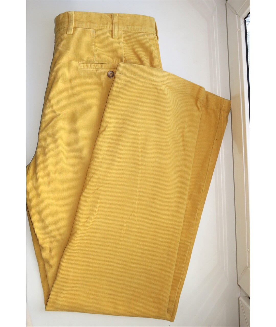 BORSALINO Желтые хлопковые повседневные брюки, фото 3