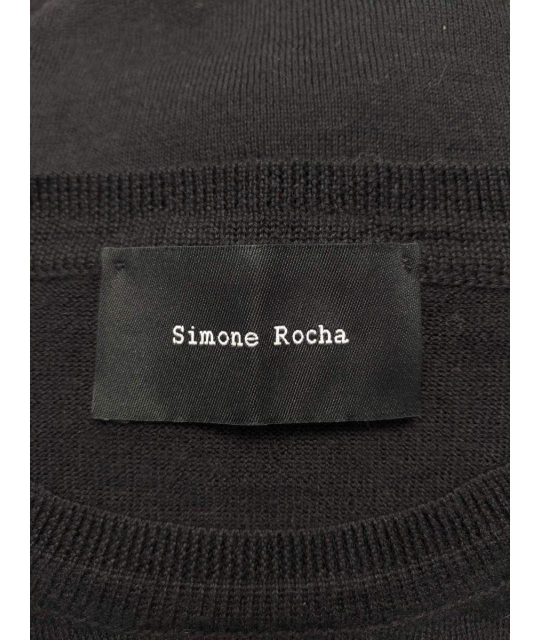 SIMONE ROCHA Черный шерстяной джемпер / свитер, фото 3