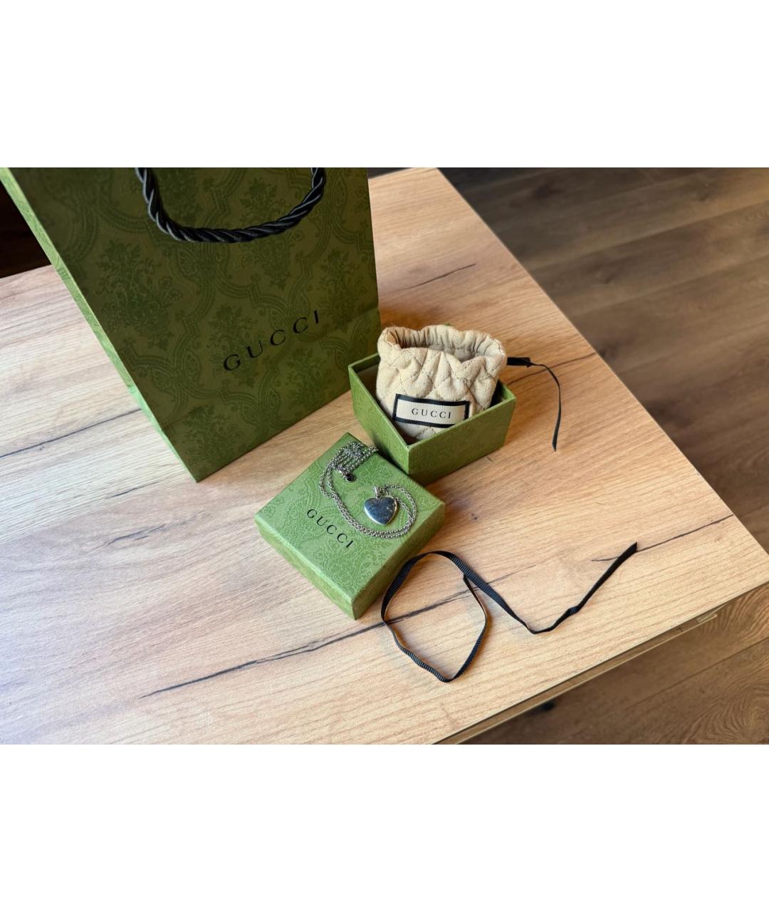 GUCCI Серебряная серебряная подвеска, фото 5