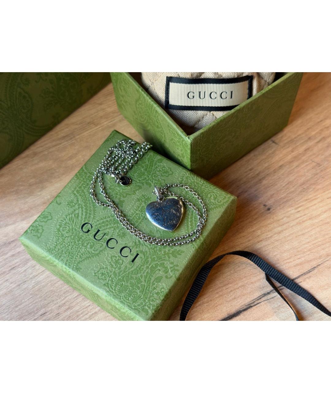 GUCCI Серебряная серебряная подвеска, фото 7