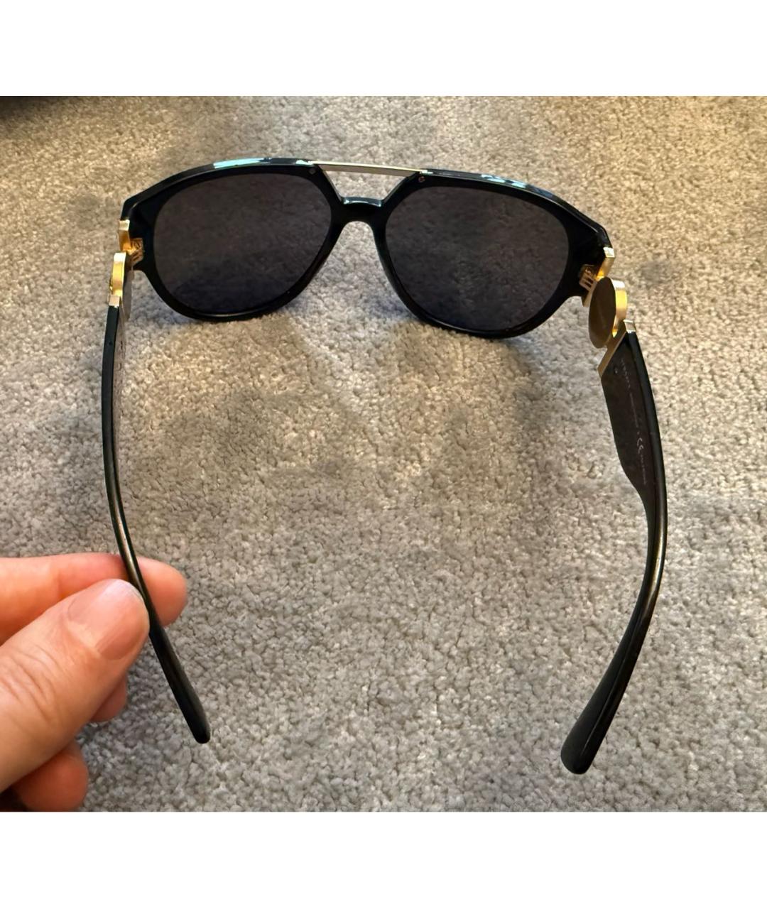VERSACE Черные пластиковые солнцезащитные очки, фото 5