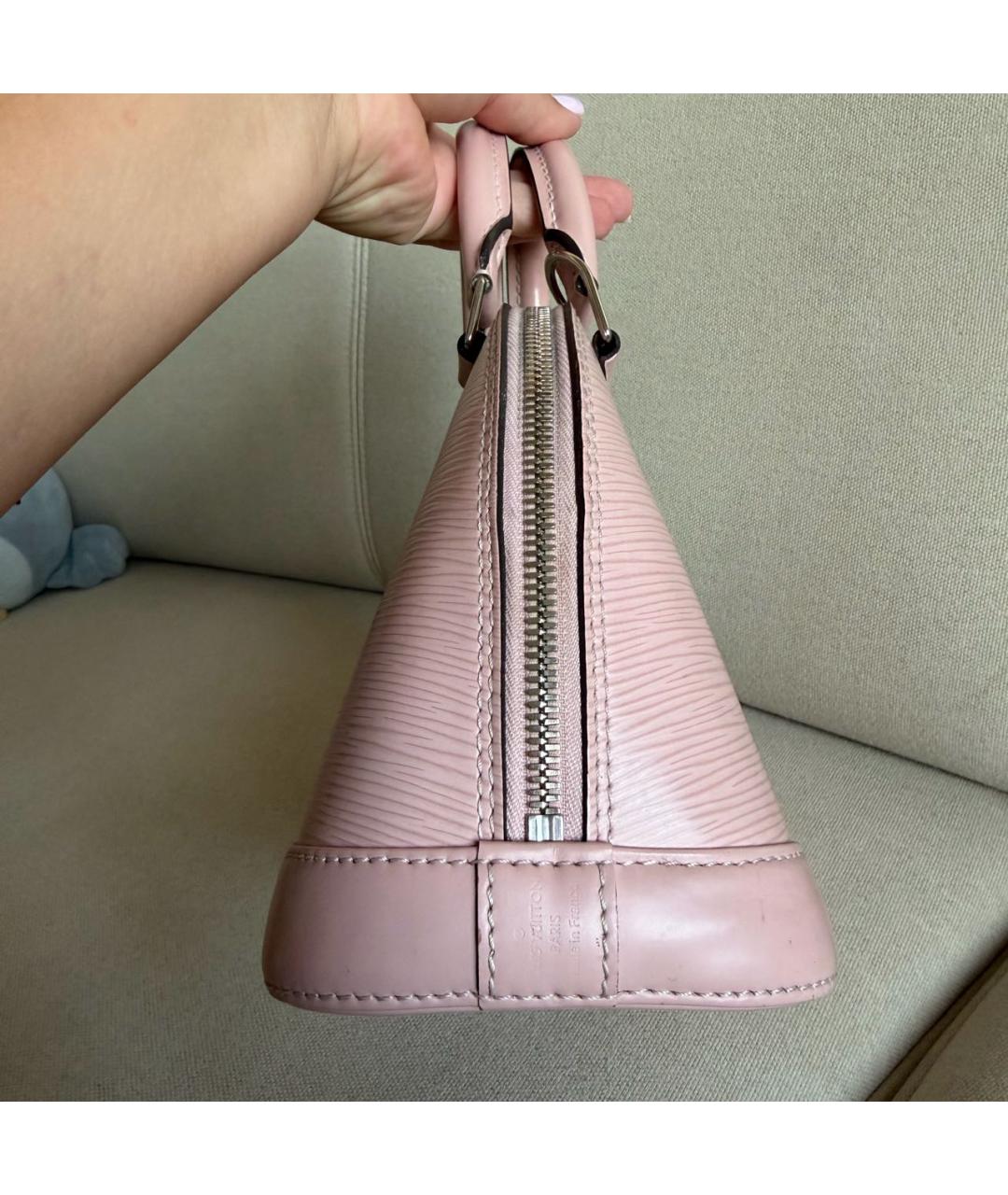 LOUIS VUITTON Розовая кожаная сумка через плечо, фото 6
