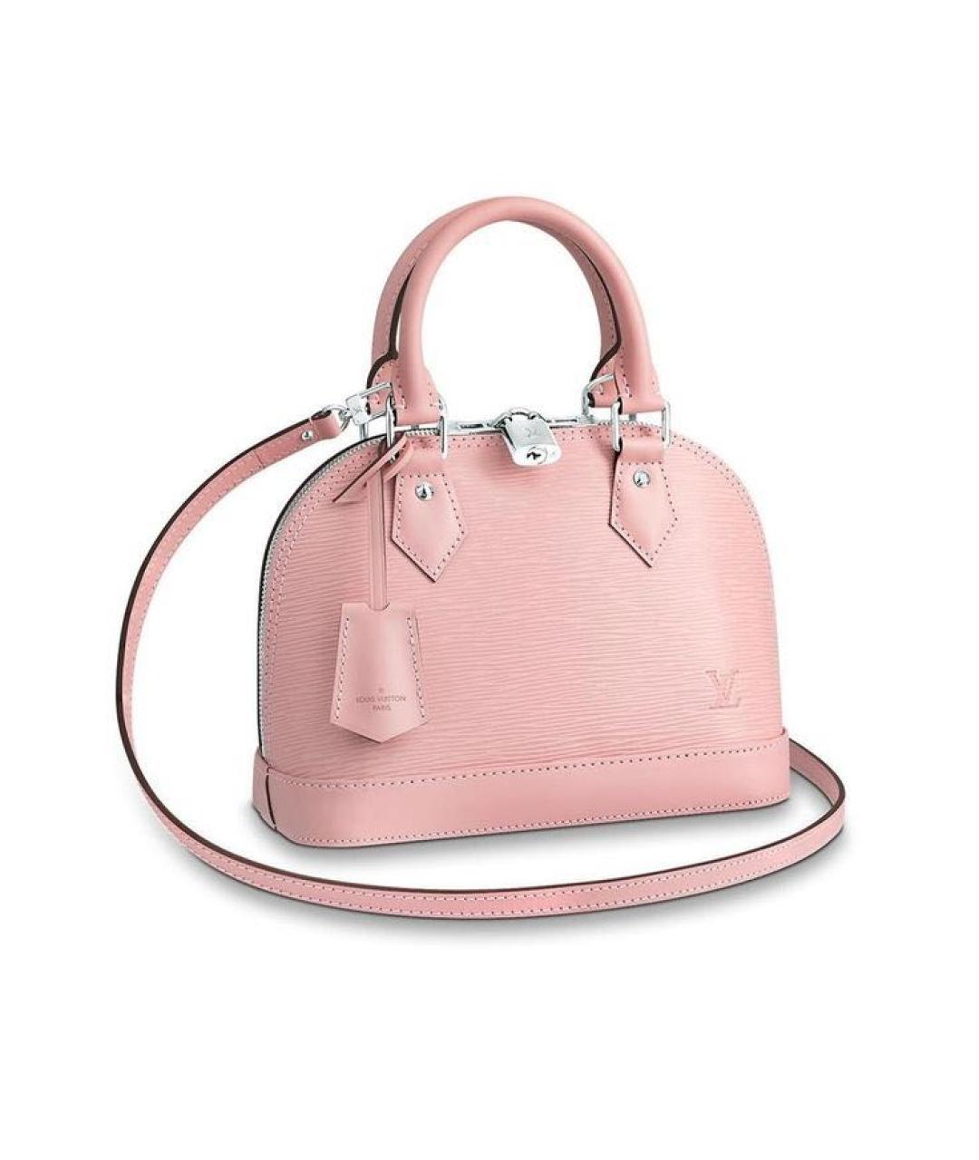 LOUIS VUITTON Розовая кожаная сумка через плечо, фото 8
