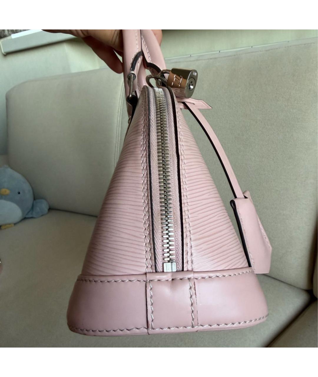 LOUIS VUITTON Розовая кожаная сумка через плечо, фото 5