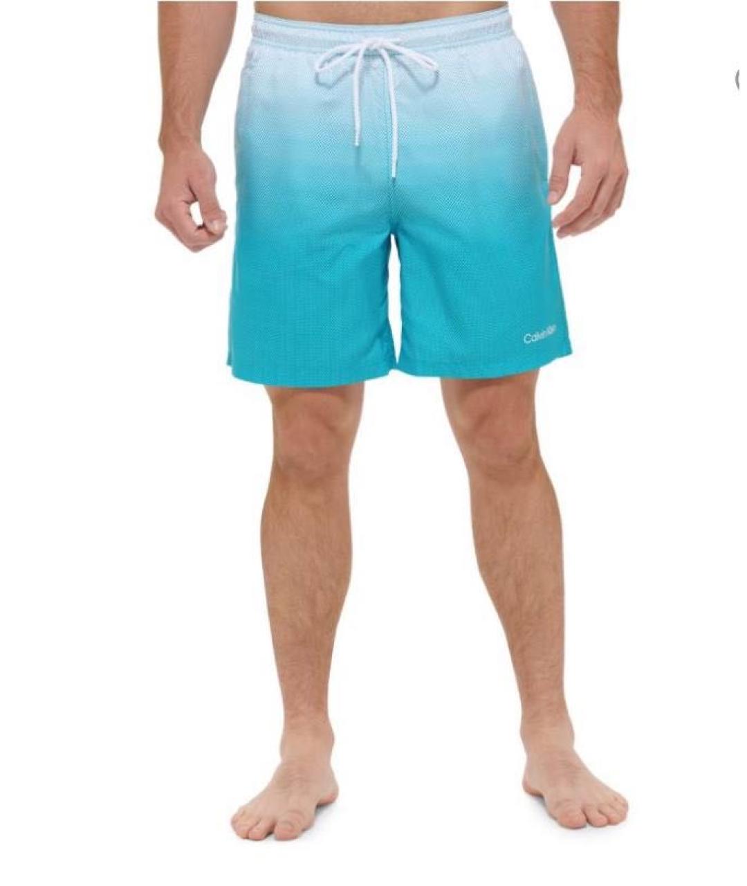 CALVIN KLEIN Бирюзовые шорты, фото 2