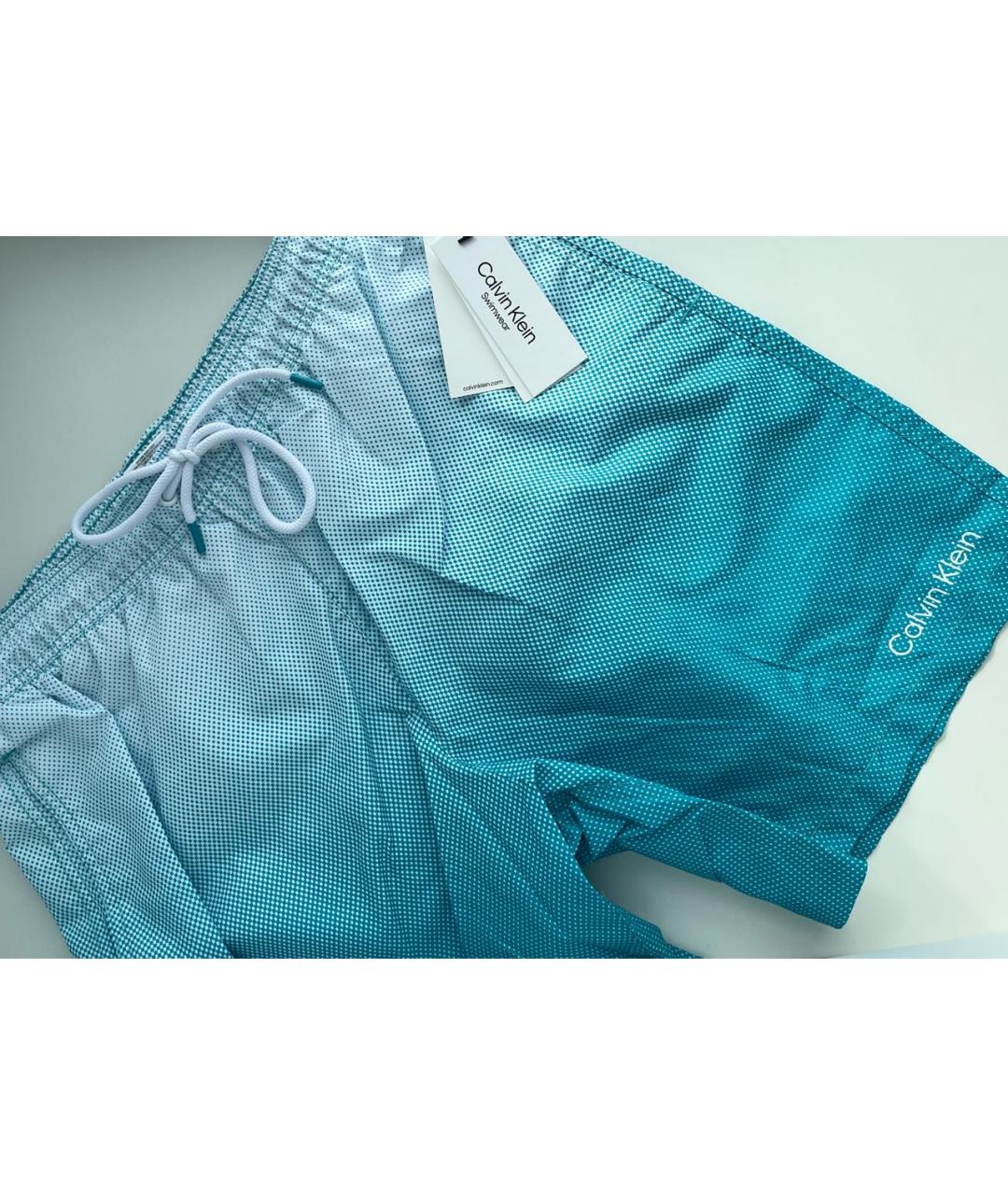 CALVIN KLEIN Бирюзовые шорты, фото 8