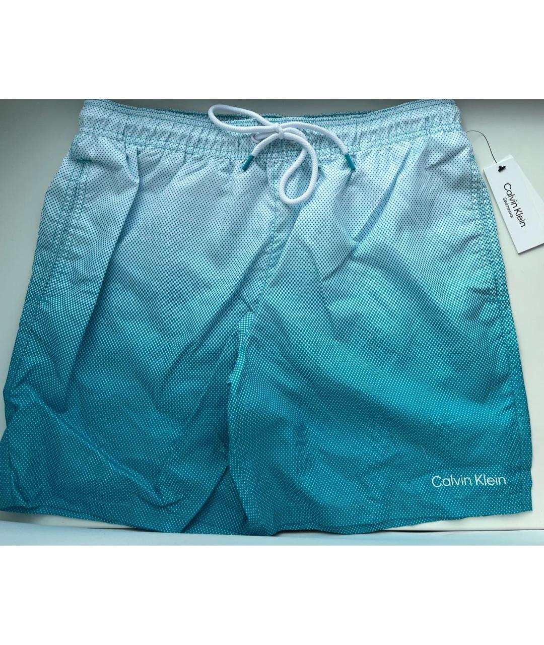 CALVIN KLEIN Бирюзовые шорты, фото 9