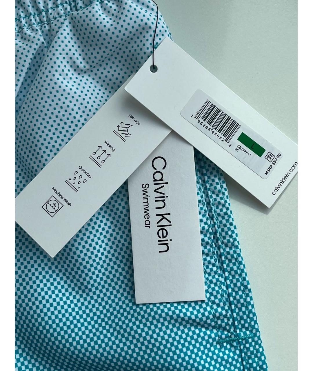 CALVIN KLEIN Бирюзовые шорты, фото 6