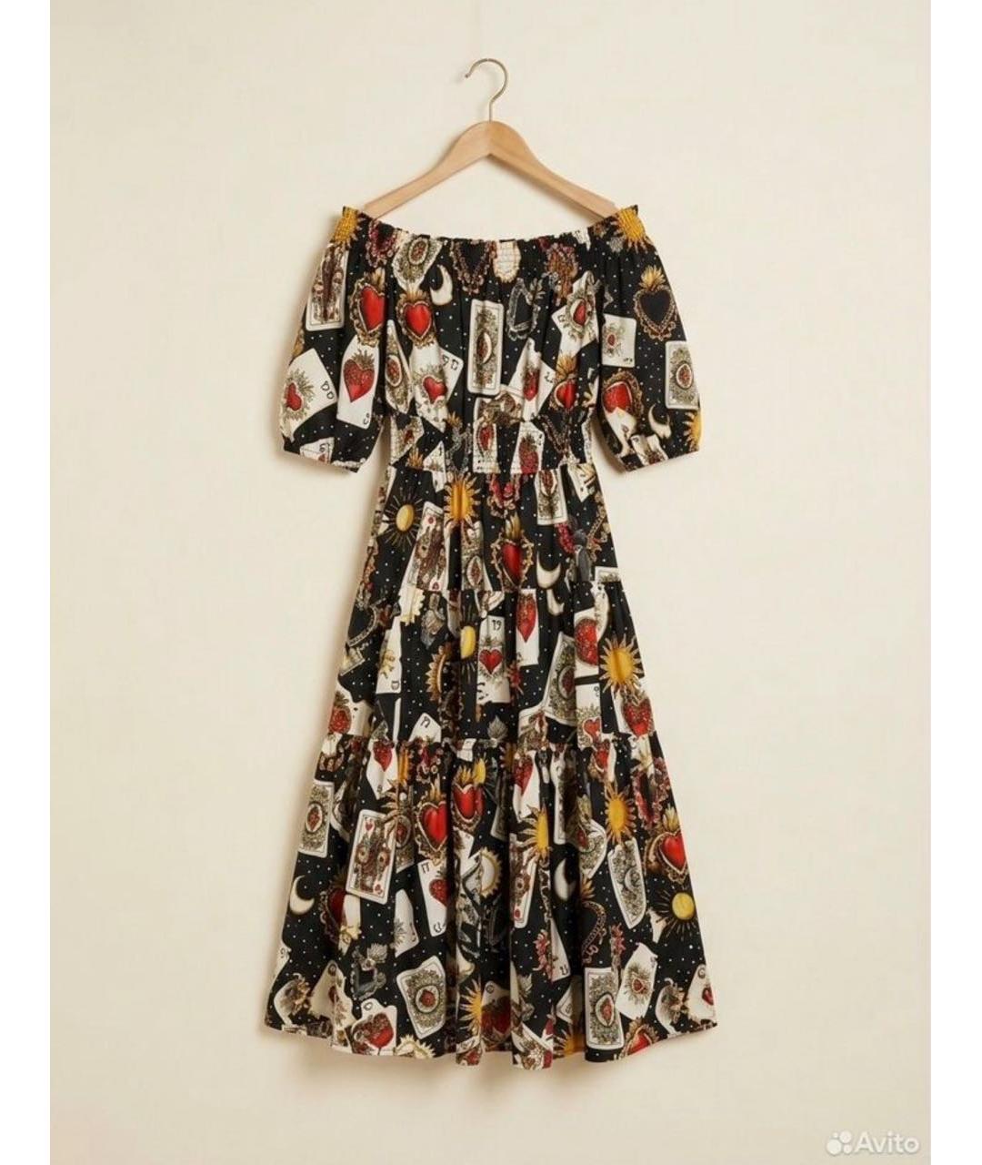 DOLCE&GABBANA Красное хлопковое повседневное платье, фото 3