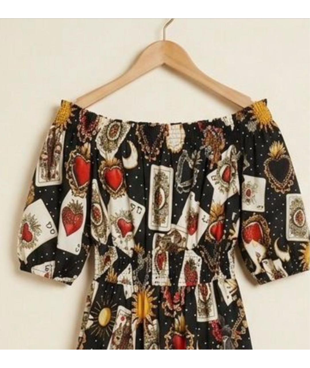 DOLCE&GABBANA Красное хлопковое повседневное платье, фото 2