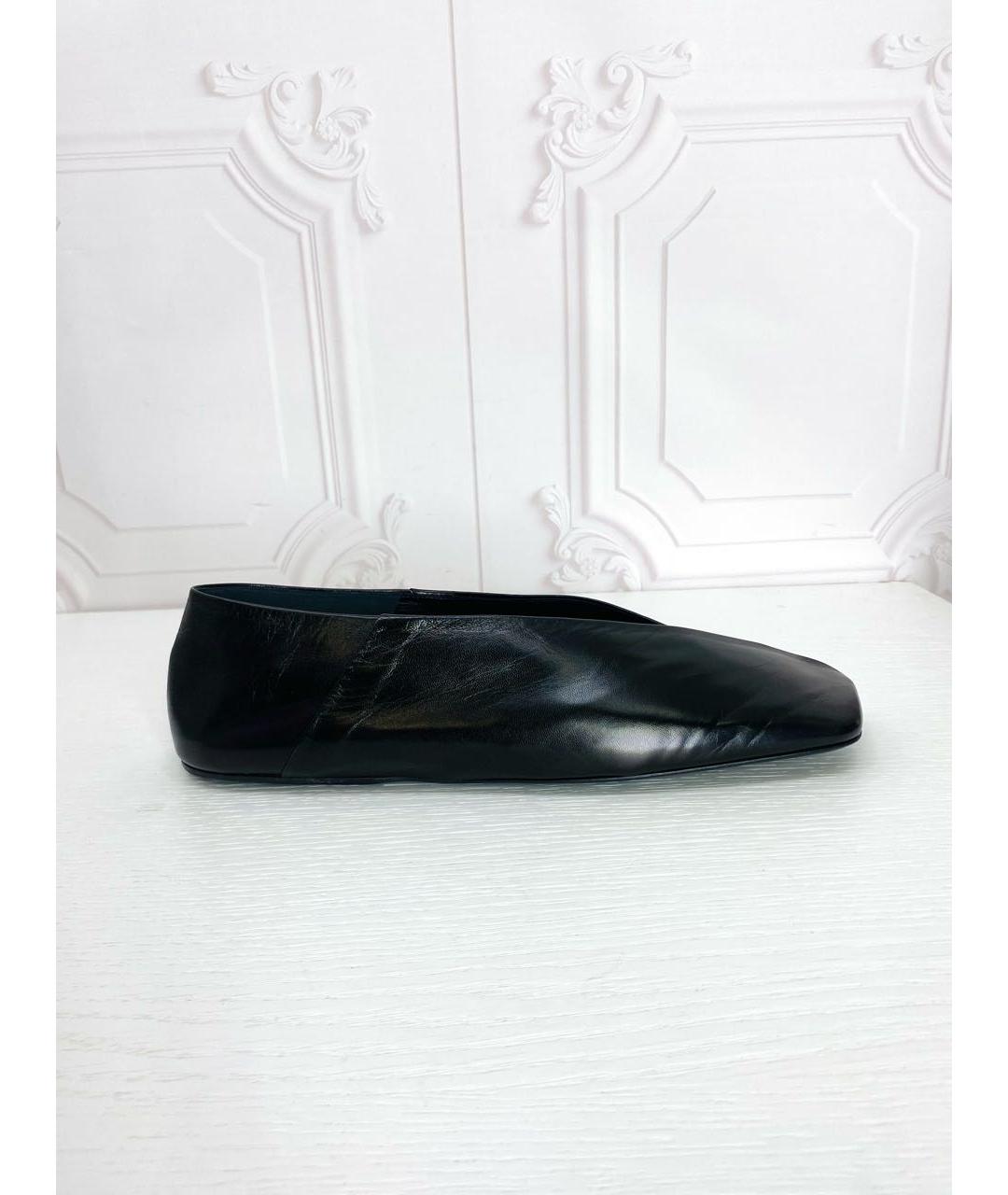 JIL SANDER Черные кожаные туфли, фото 7