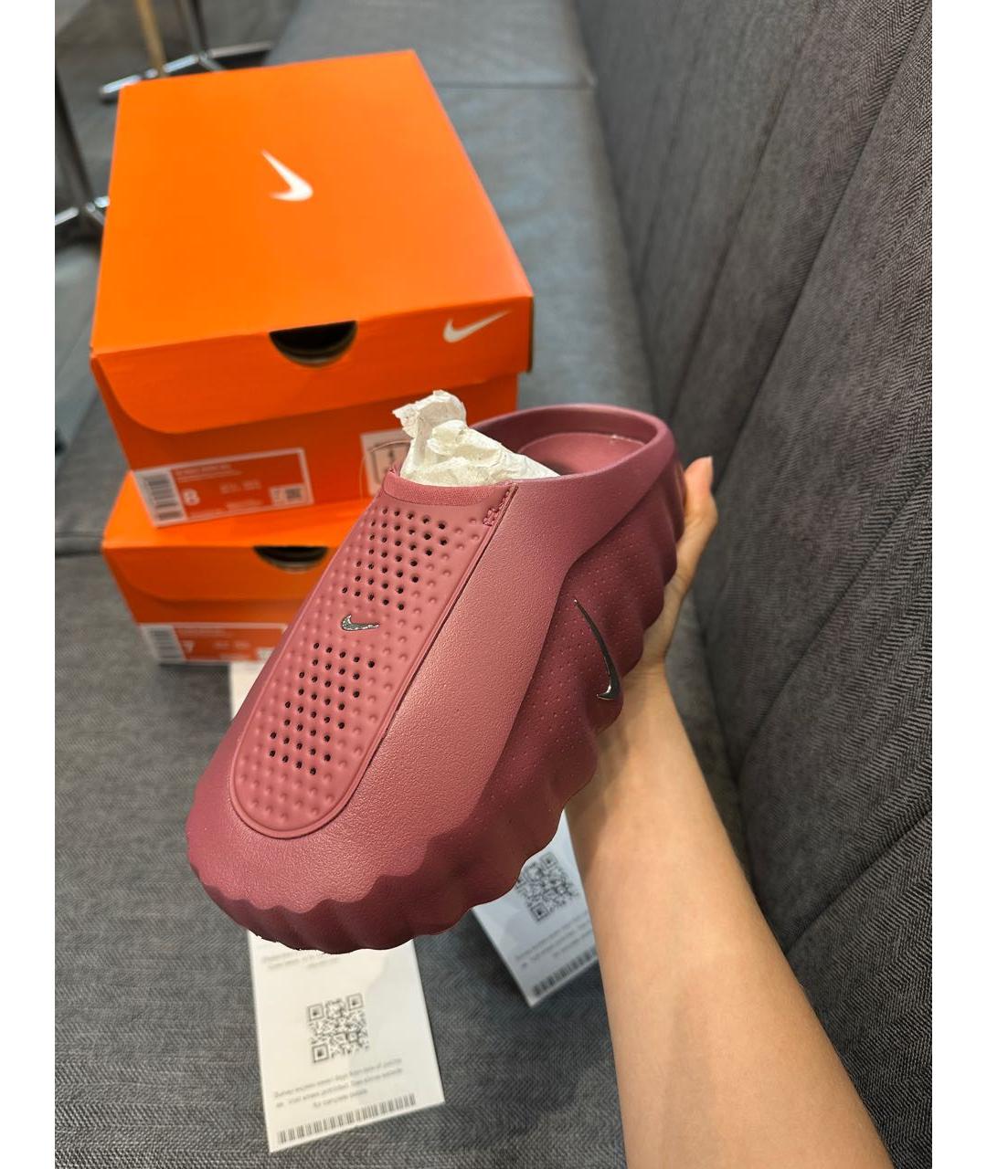 NIKE Бордовые мюли, фото 2
