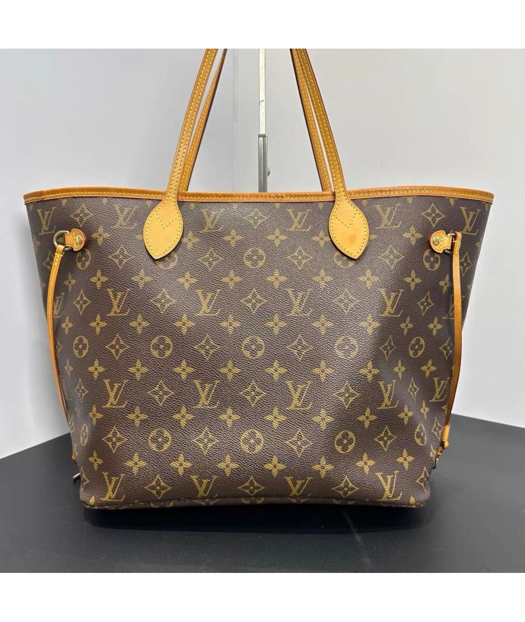 LOUIS VUITTON Коричневая кожаная сумка тоут, фото 2