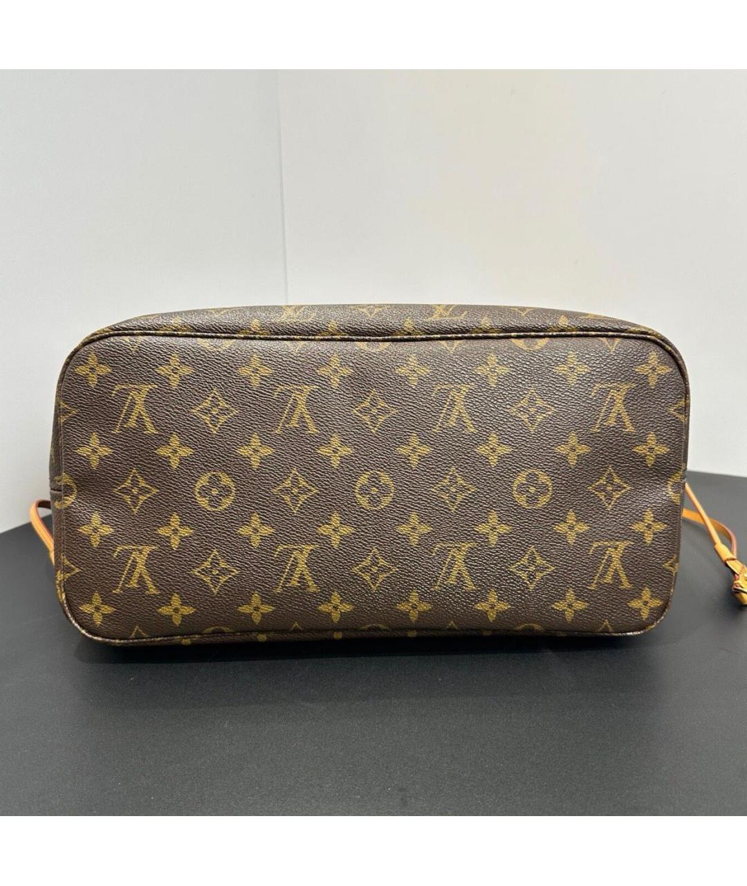 LOUIS VUITTON Коричневая кожаная сумка тоут, фото 6